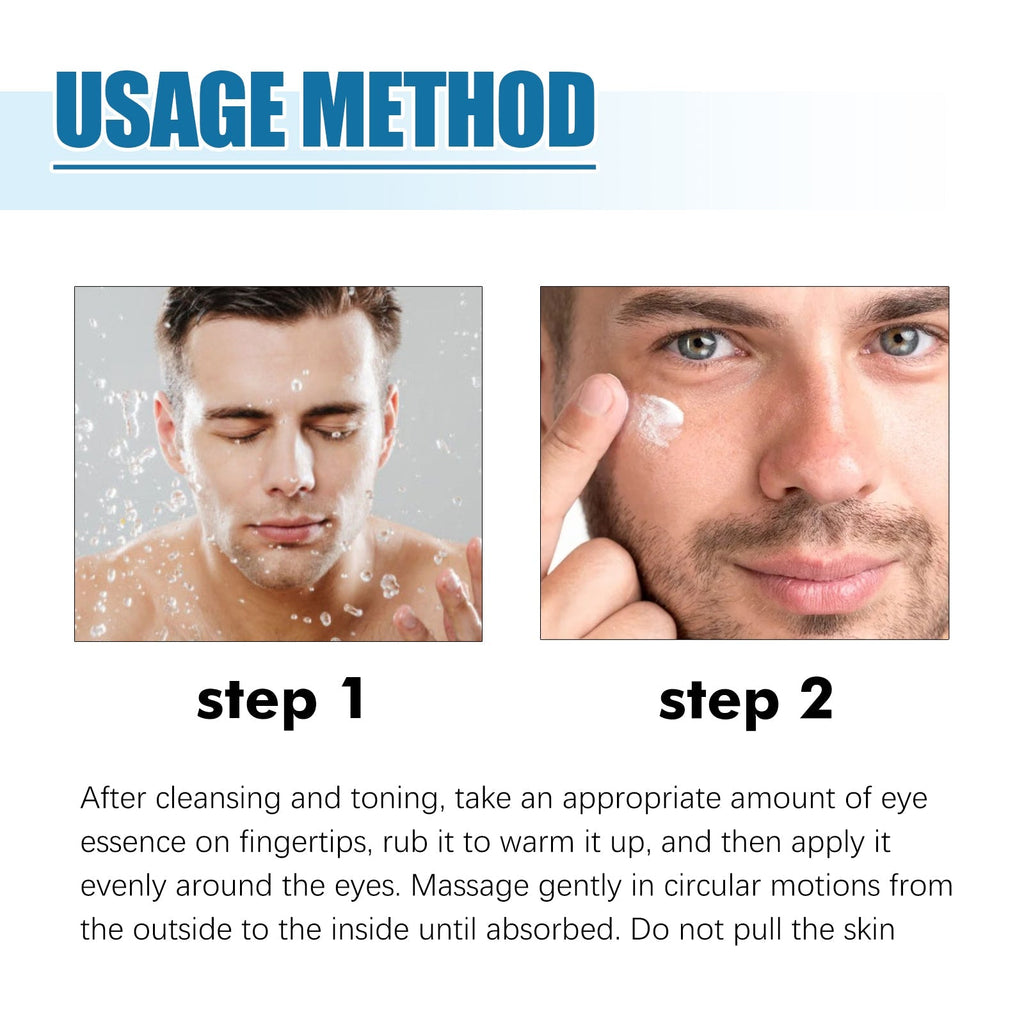 Men's Eye Serum Reduces Fine Lines, Bags, Dark Circles, Moisturizes, Firming, Brightening And Anti - Aging Eye Area - Wrinkle Wizard