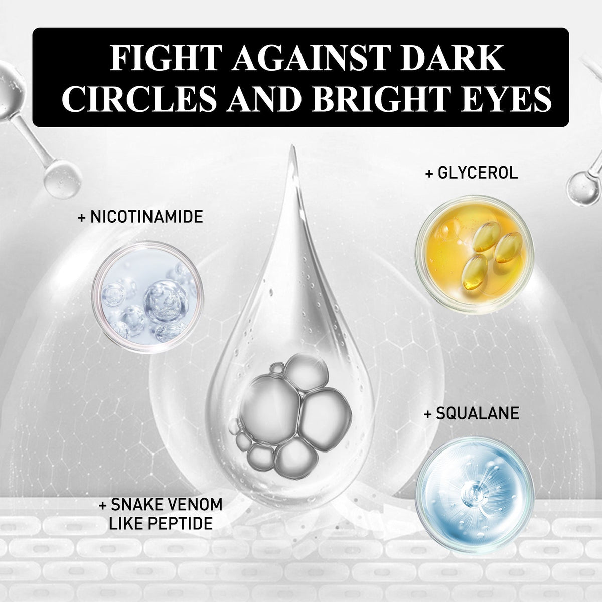 Snake Venom Peptide Moisturizing Eye Cream, Reduce Fine Line Eye Bags Hydrating, Anti - Aging And Anti - Wrinkle Eye Cream - Wrinkle Wizard
